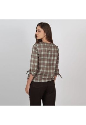 Blusa Cuello Redondo Manga Tres Cuartos