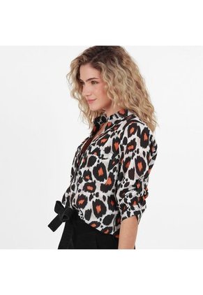 Blusa Cuello Camisero Manga 3cuartos