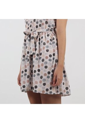 Vestido Cuello Redondo Manga Corta