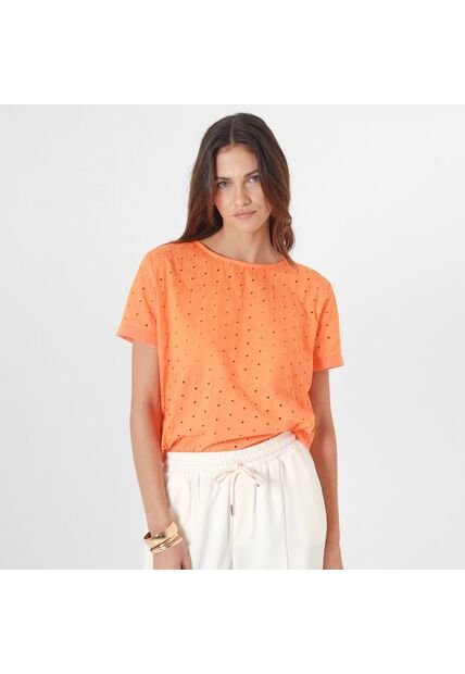 Blusa Cuello Redondo Manga Corta