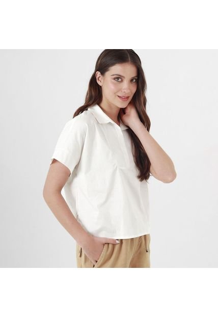 Blusa Cuello Sport Manga Corta