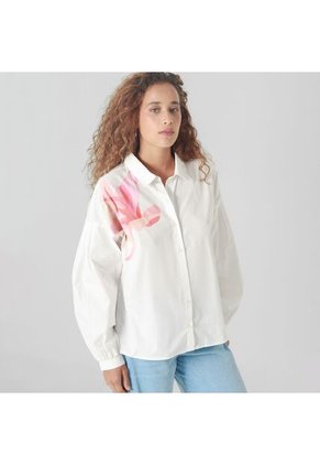 Camisa Cuello Camisero Manga Larga