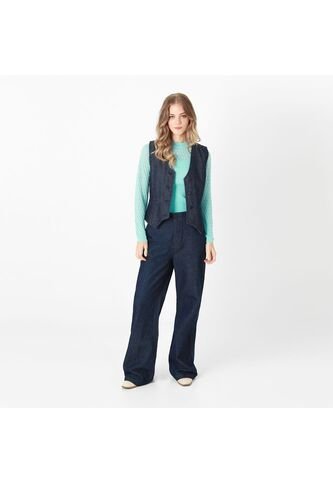 Pantalon Tiro Alto Bota Recta FDS