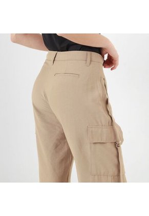 Pantalon Tipo Cargo Tiro Alto Bota Recta