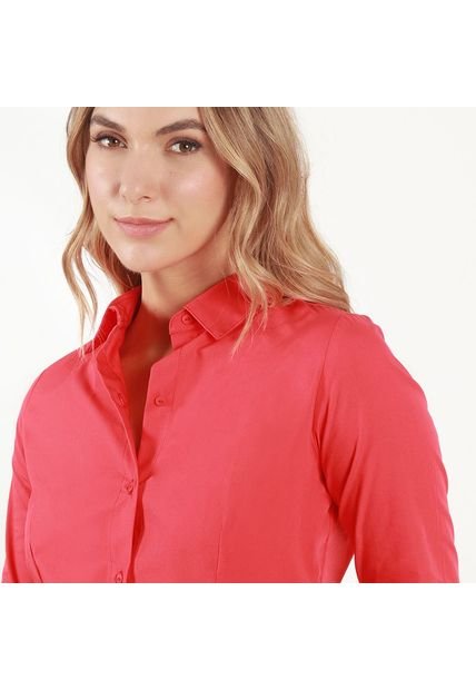 Blusa Cuello Camisero Manga Larga