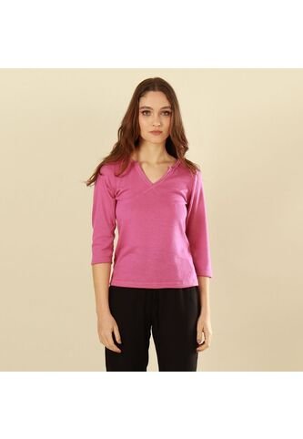 Blusa Cuello V Manga 3/4 FDS