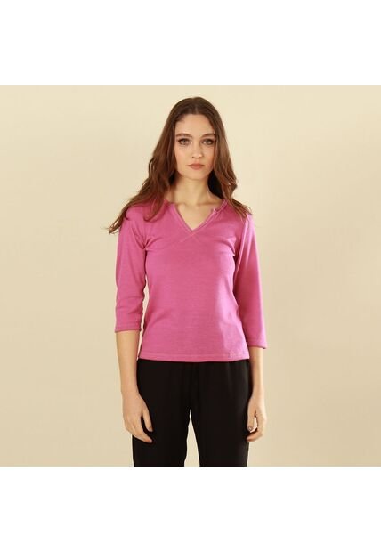 Blusa Cuello V Manga 3/4
