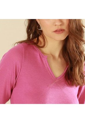 Blusa Cuello V Manga 3/4