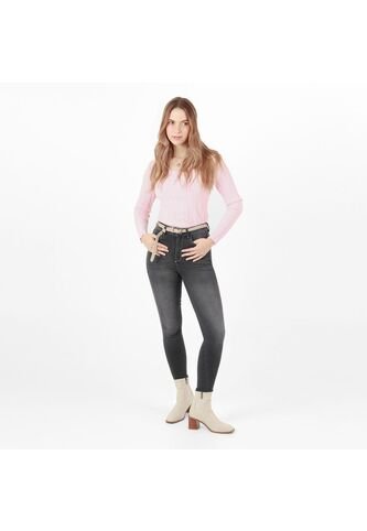 Jean Ilussion Tiro Medio Bota Skinny FDS