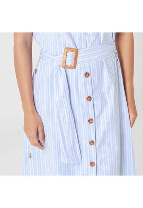 Vestido Cuello Camisero Manga Corta