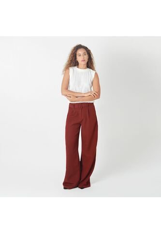 Pantalon Tiro Alto Bota Palazzo FDS