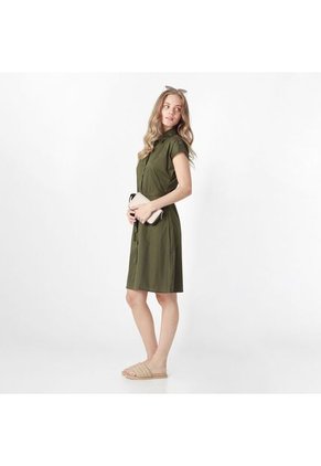 Vestido Cuello Camisero Manga Corta