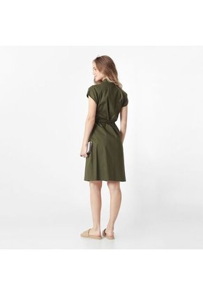 Vestido Cuello Camisero Manga Corta