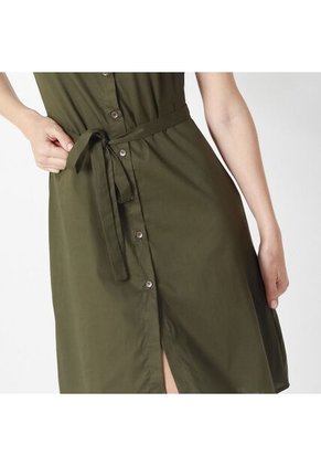 Vestido Cuello Camisero Manga Corta