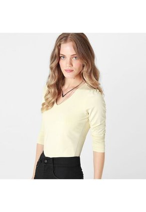 Camiseta Cuello V Manga Larga