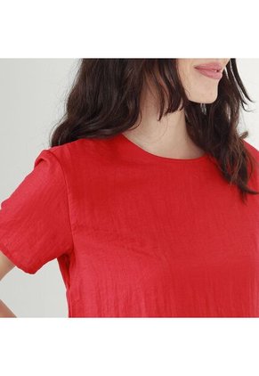 Blusa Cuello Redondo Manga Corta