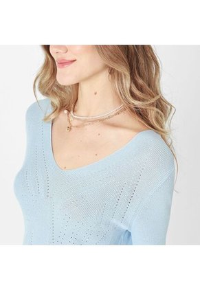Sweater Cuello V Manga Larga