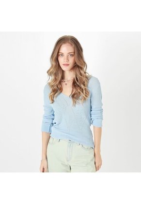 Sweater Cuello V Manga Larga