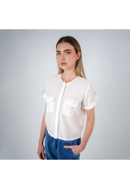 Blusa Cuello Redondo Manga Corta