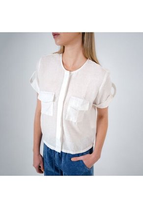 Blusa Cuello Redondo Manga Corta