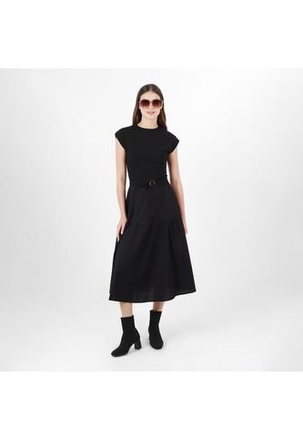 Vestido Cuello Redondo Manga Corta FDS