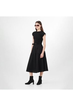 Vestido Cuello Redondo Manga Corta