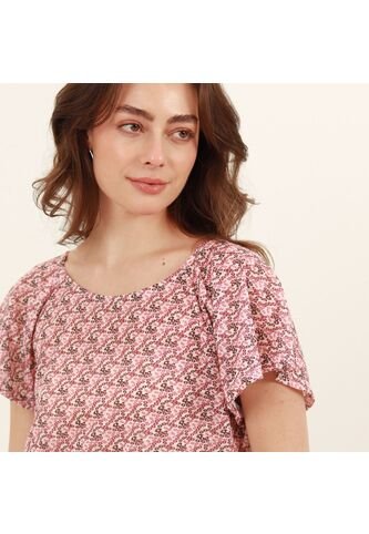 Blusa Cuello Redondo Manga Corta FDS