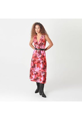 Vestido Cuello V Manga Sisa