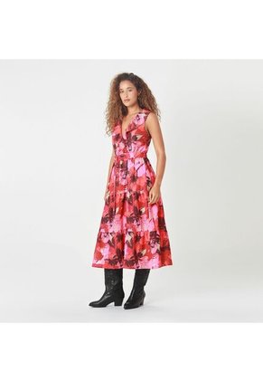 Vestido Cuello V Manga Sisa