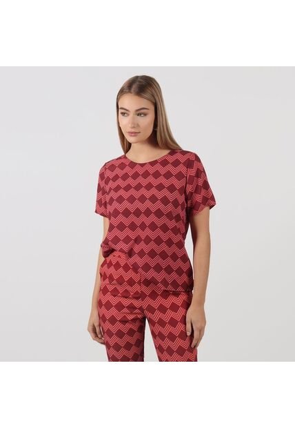 Blusa Cuello Redondo Manga Corta