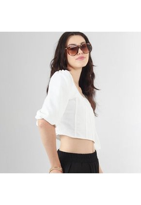 Blusa Cuello Redondo Manga 3Cuartos