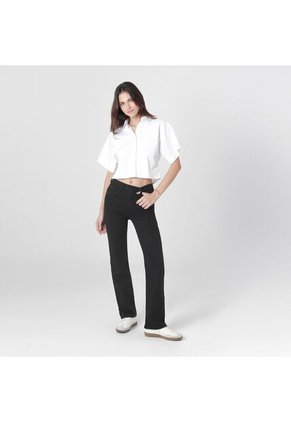 Blusa Cuello Camisero Manga Corta