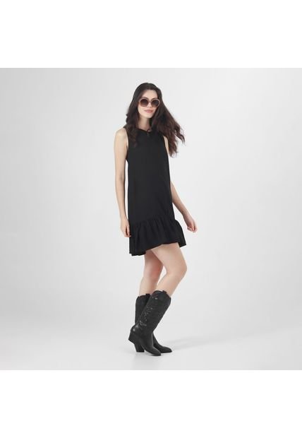 Vestido Cuello Redondo Manga Sisa