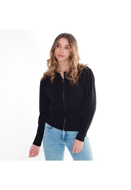 Sueter Para Mujer Manga Larga Con Detalle Frontal COLOR-NEGRO-XS