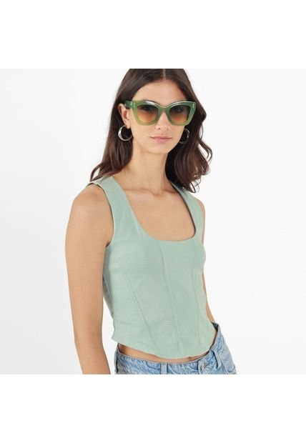 Blusa Cuello U Manga Sisa
