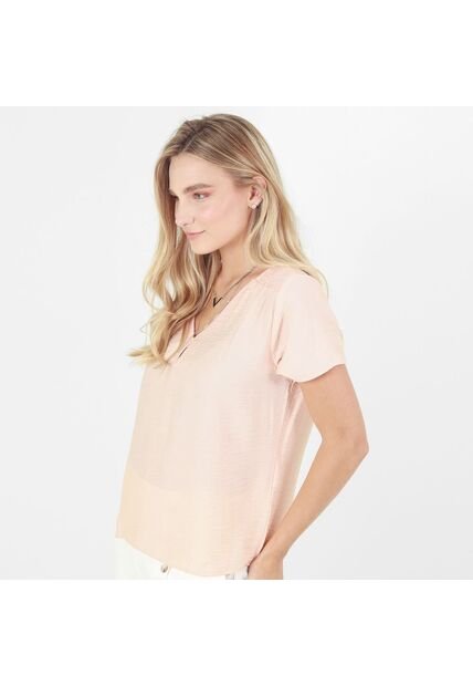 Blusa Cuello V Manga Corta