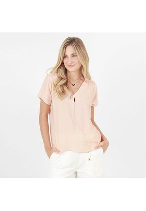 Blusa Cuello V Manga Corta