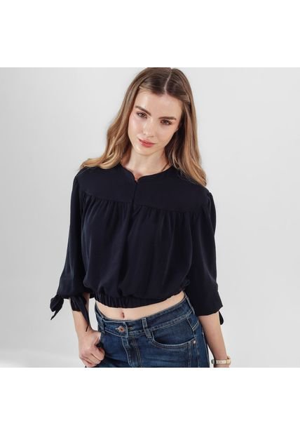 Blusa Cuello Neru Manga 3 Cuartos