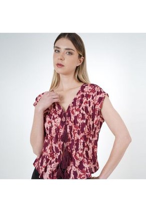 Blusa Cuello V Manga Sisa
