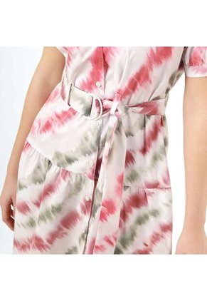 Vestido Cuello Camisero Manga Corta