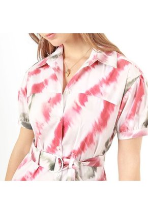 Vestido Cuello Camisero Manga Corta