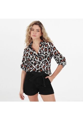 Blusa Cuello Camisero Manga 3cuartos FDS