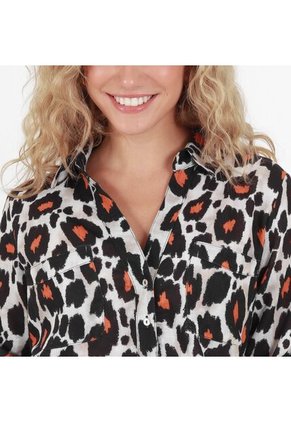 Blusa Cuello Camisero Manga 3cuartos