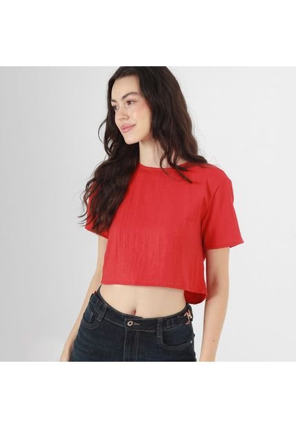 Blusa Cuello Redondo Manga Corta