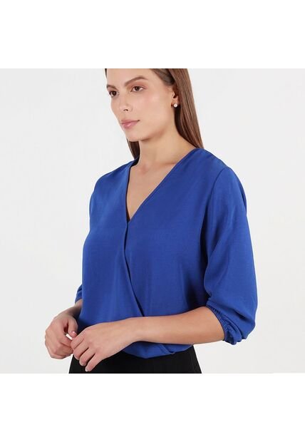 Blusa Cuello V Manga 3cuartos