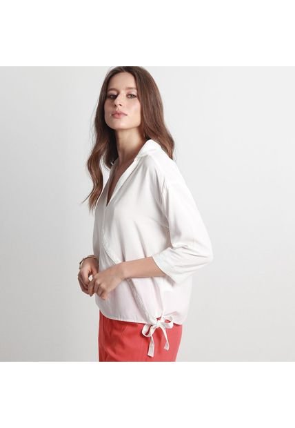 Blusa Cuello V Manga 3Cuartos