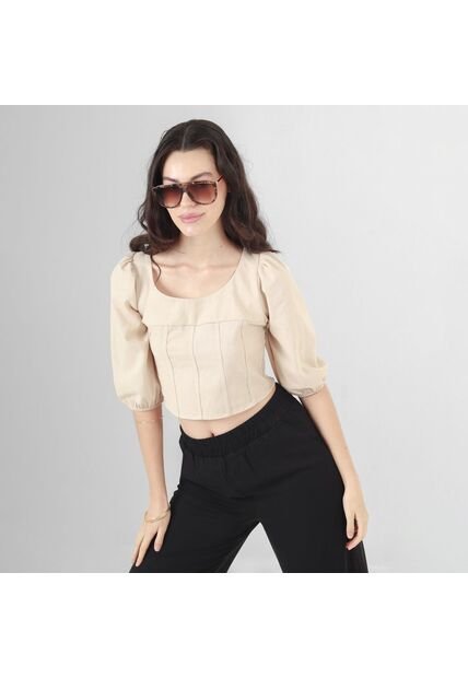 Blusa Cuello Redondo Manga 3Cuartos