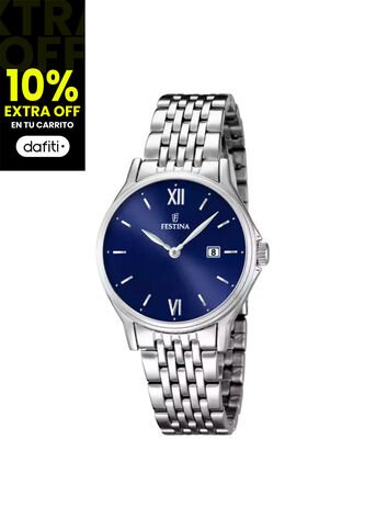 Reloj Para Mujer Festina Classic Metal F16748/3 Plateado Festina