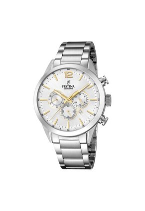 Reloj Para Hombre Festina Timeless Chrono F20343/1 Plateado