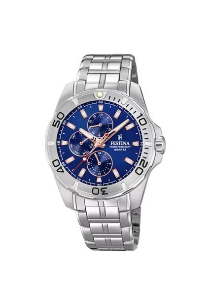 Reloj Para Hombre Festina Multifunction F20445/5 Plateado